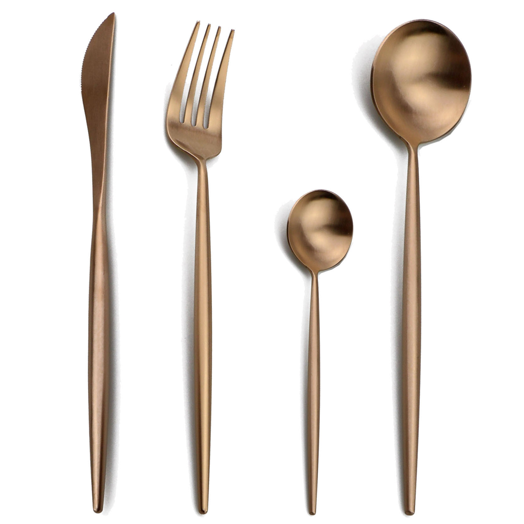 Gold Plated Cutlery - 24-Pcs Set alat makan emas mawar,