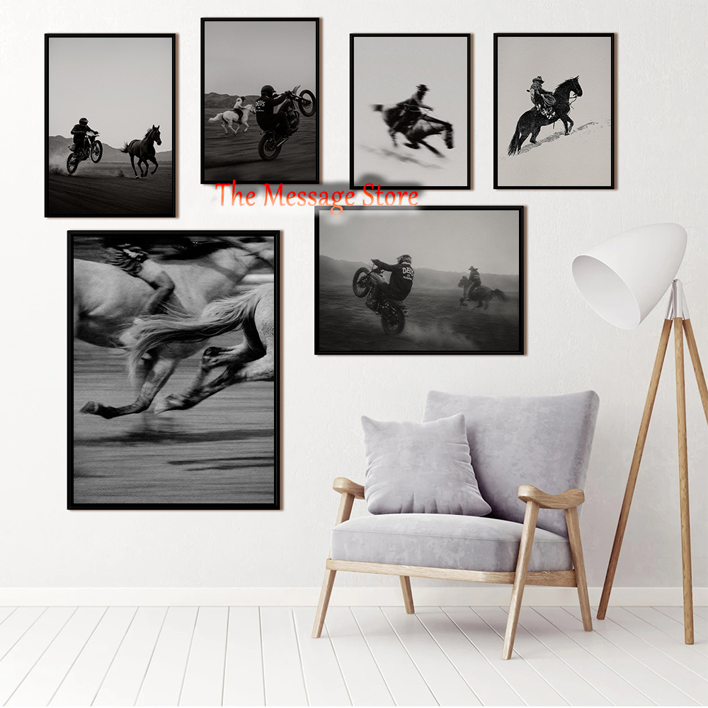 Luxury Lifestyle Photos - Poster Balap Motor dan Berkuda Hitam