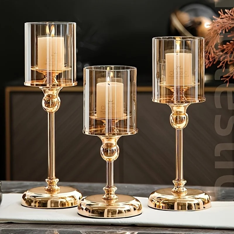 Scented Candle Luxury - 1 Set Tempat Lilin Kaca Mewah