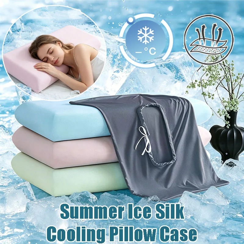 Silk Pillowcase Set - 1 Set Sarung Bantal Pendingin Sutra