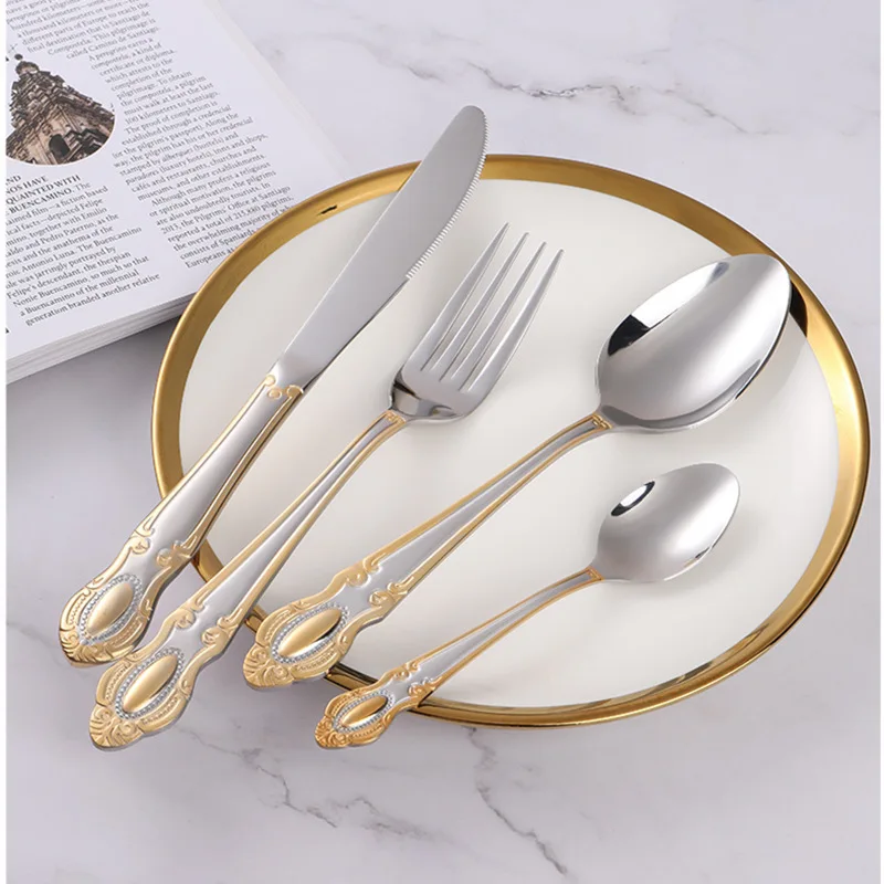 Gold Plated Cutlery - Set Peralatan Makan Emas, Set Peralatan