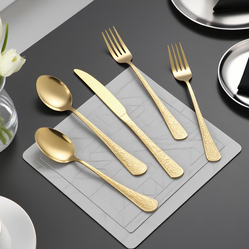 Set alat makan 30 buah dari ba - Gold Plated Cutlery ulasan dan harga
