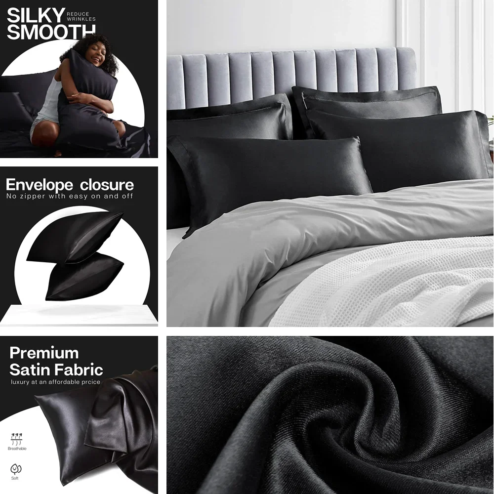 2 pak sarung bantal Satin untu - Silk Pillowcase Set ulasan dan harga