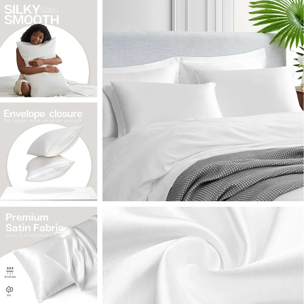 2 pak sarung bantal Satin untu - Silk Pillowcase Set ulasan dan harga