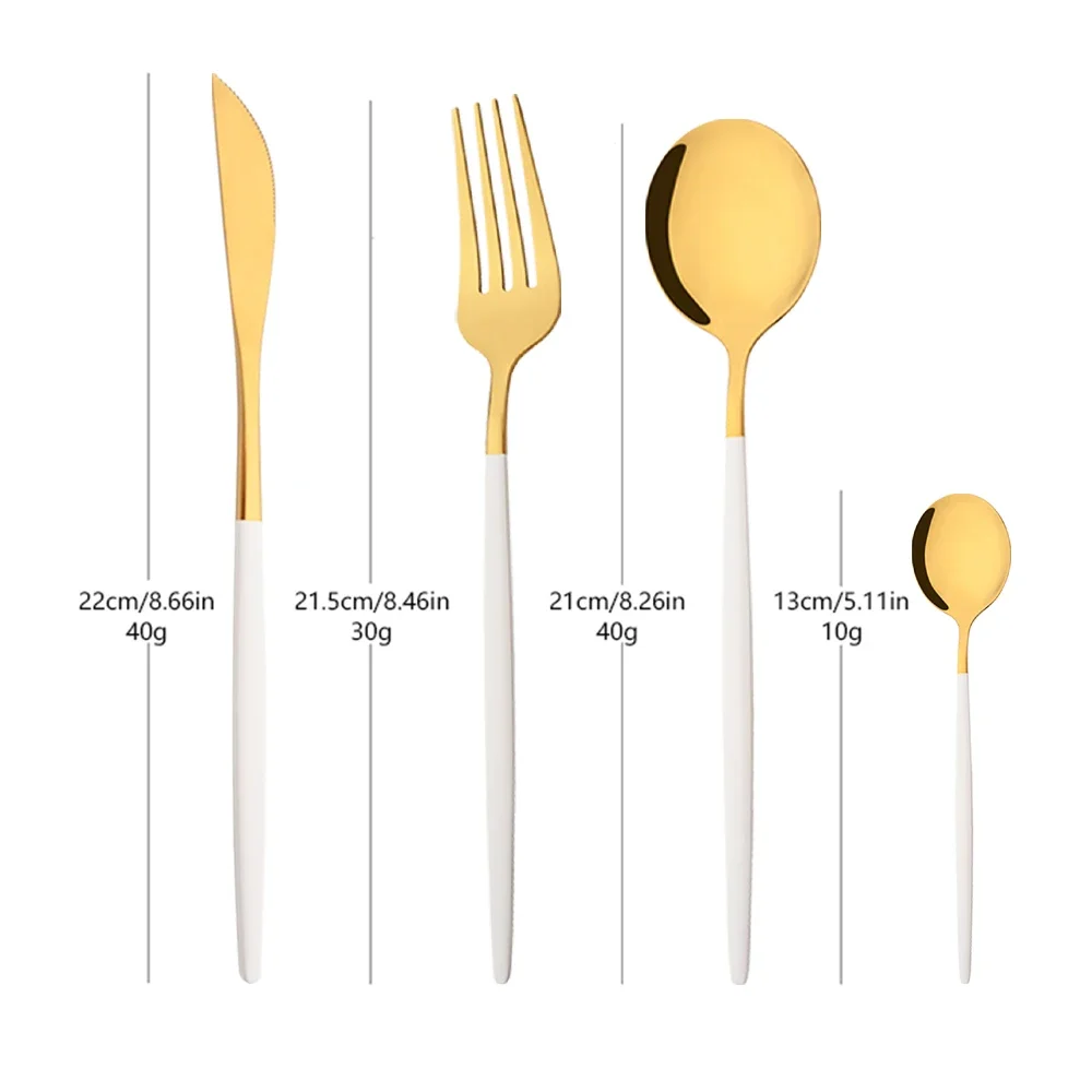 16/24/32/48 Buah Set Peralatan - Gold Plated Cutlery ulasan dan harga