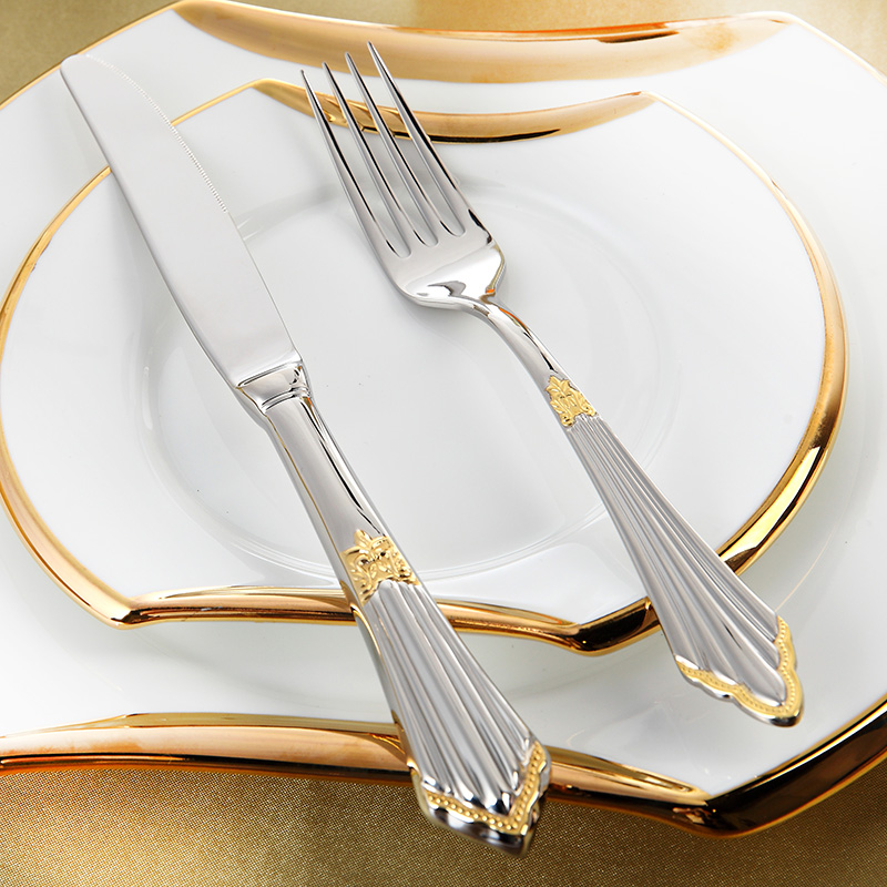 Emas Sendok Garpu Set 24 pcs M - Gold Plated Cutlery ulasan dan harga