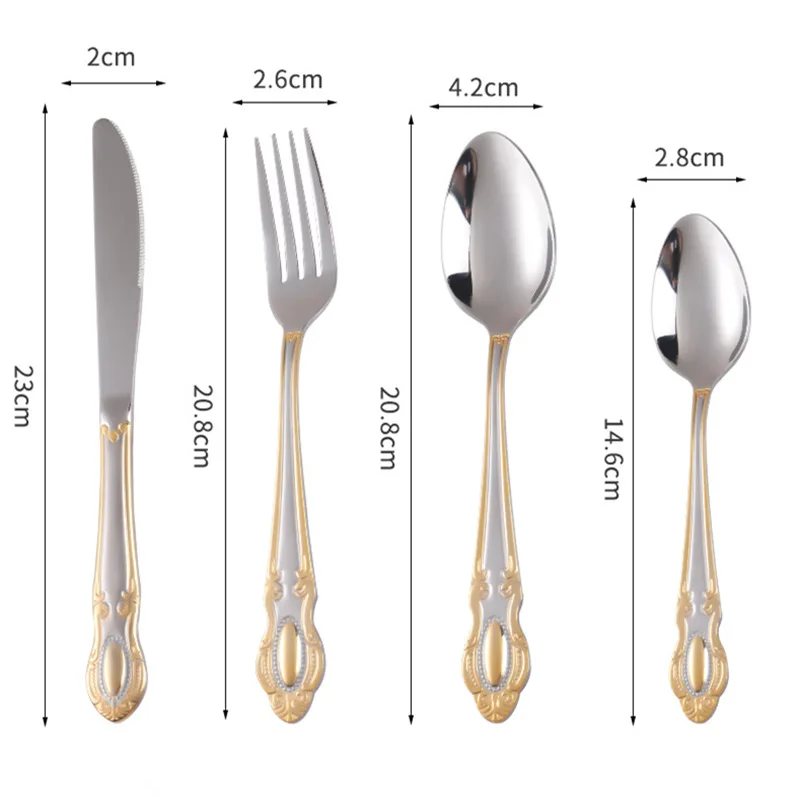 Set Peralatan Makan Emas, Set  - Gold Plated Cutlery ulasan dan harga