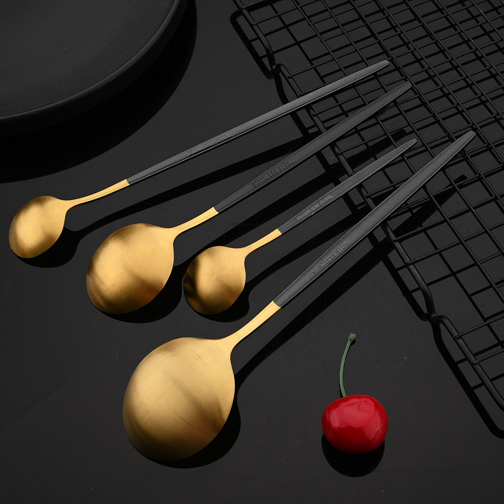 Peralatan makan baja tahan kar - Gold Plated Cutlery ulasan dan harga