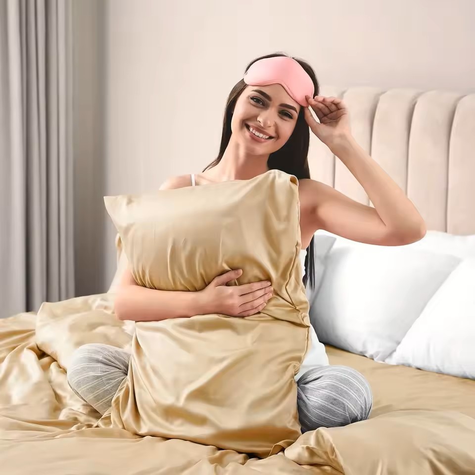 1 Buah Sarung Bantal Satin unt - Silk Pillowcase Set ulasan dan harga