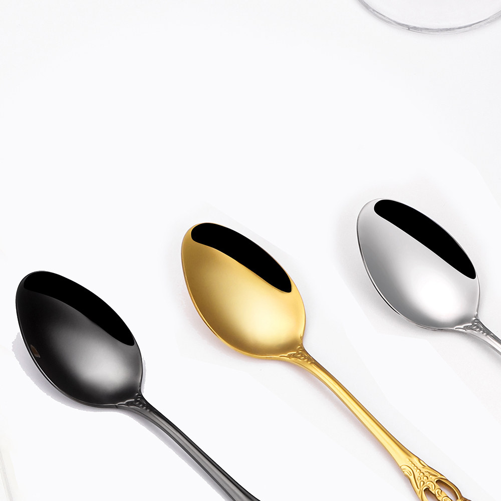 2/4/6/12 buah sendok makanan p - Gold Plated Cutlery ulasan dan harga