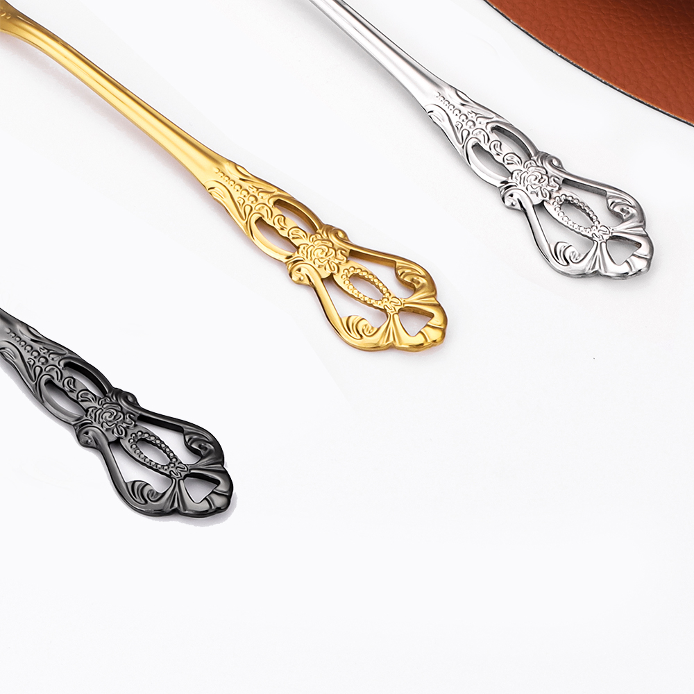 2/4/6/12 buah sendok makanan p - Gold Plated Cutlery ulasan dan harga