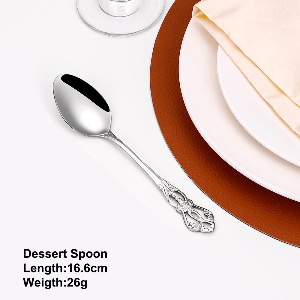 2/4/6/12 buah sendok makanan p - Gold Plated Cutlery ulasan dan harga